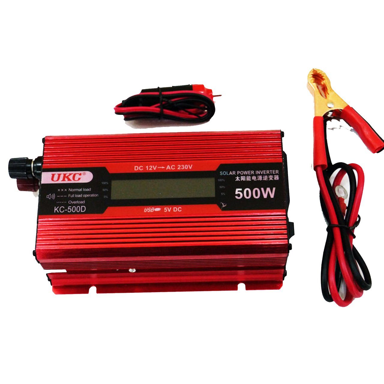 Перетворювач UKC 12V-220V 500W з LCD дисплеєм Інвертор постійного струму KC-500D AC/DC 3