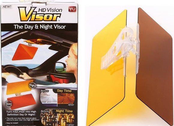 Антибліковий козирок для автомобіля HD Vision Visor Clear View, захист від сонця, ліхтарів, фар PR1 2