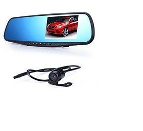 Автомобільний відеореєстратор - дзеркало DVR 138W з камерою заднього виду 2