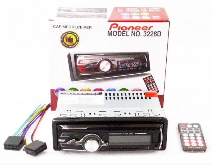 Автомагнітола 1DIN MP3 3228BT RGB підсвічування | Знімна передня панель 4