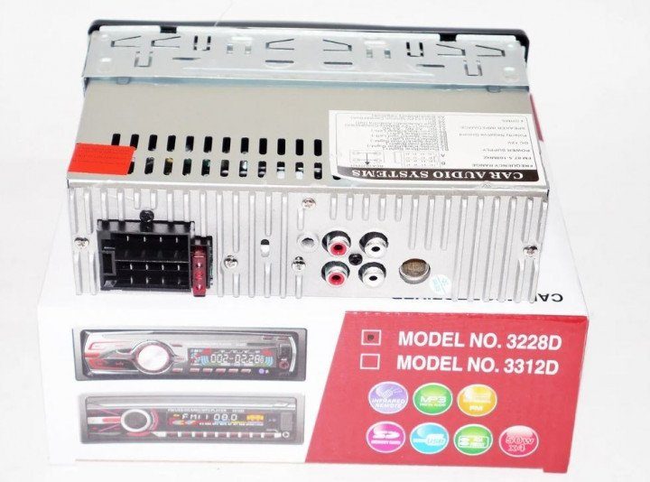 Автомагнітола 1DIN MP3 3228BT RGB підсвічування | Знімна передня панель 5