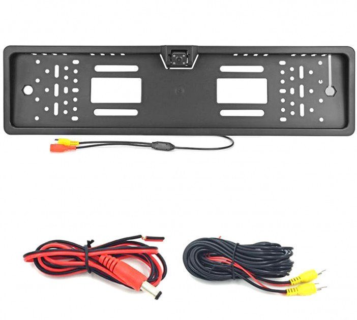 Камера заднего вида в авто номерной рамке с 16 LED подсветкой Black PR4 3
