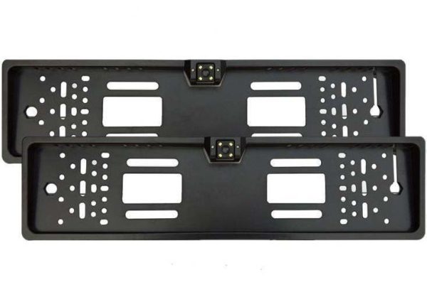 Камера заднего вида в авто номерной рамке с 16 LED подсветкой Black PR4