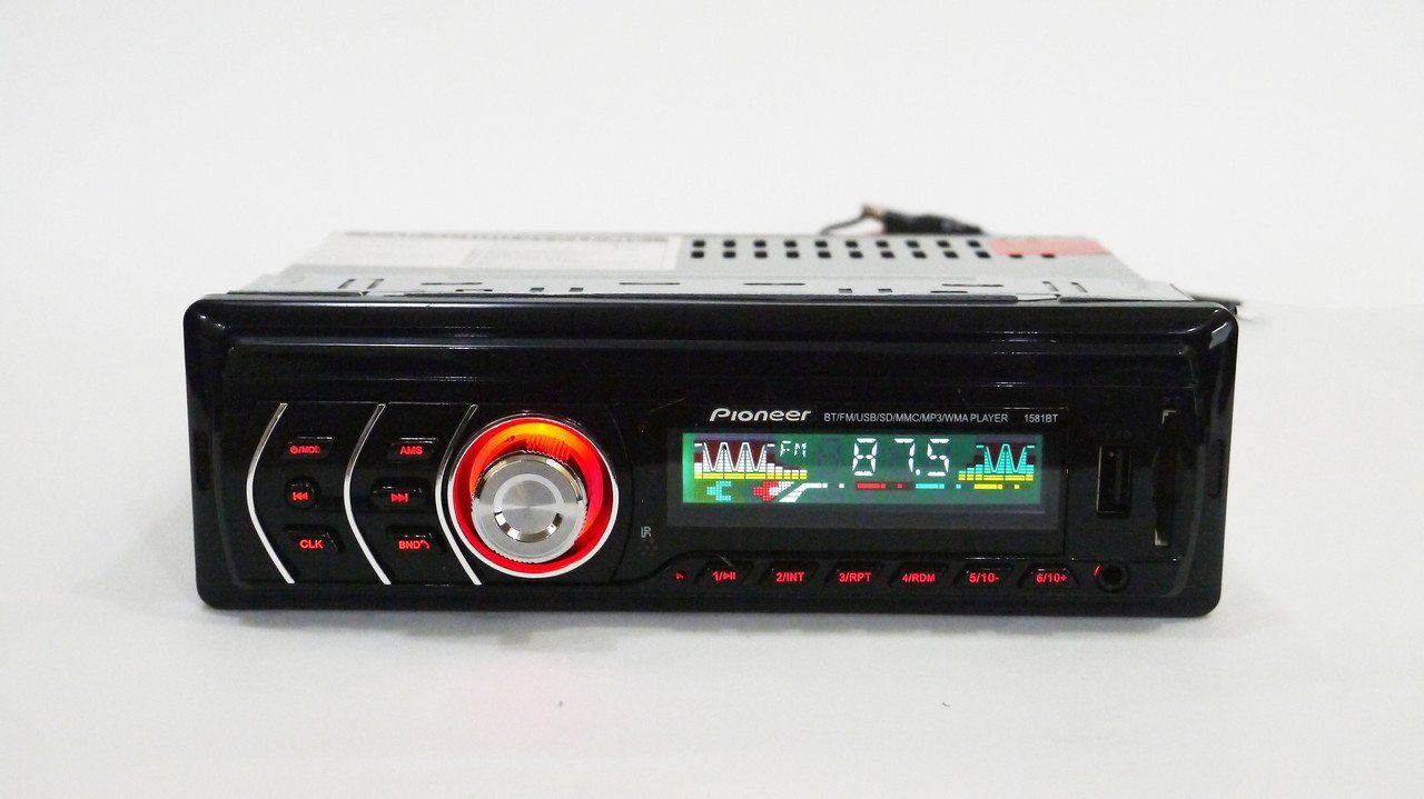 Автомагнитола Pioneer 1DIN MP3-1581BT RGB/Bluetooth PR4/функция MUTE/ години 4
