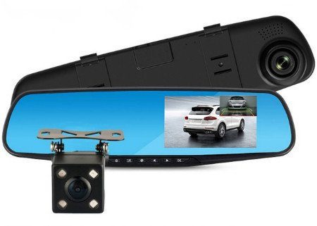 Відеореєстратор - дзеркало Dvr L9000 Full HD Автомобільний реєстратор із двома камерами 2