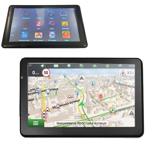 Автомобільний навігатор GPS з акумулятором і сенсорним екраном 7 дюймів Dvr G718 256/8 у машину