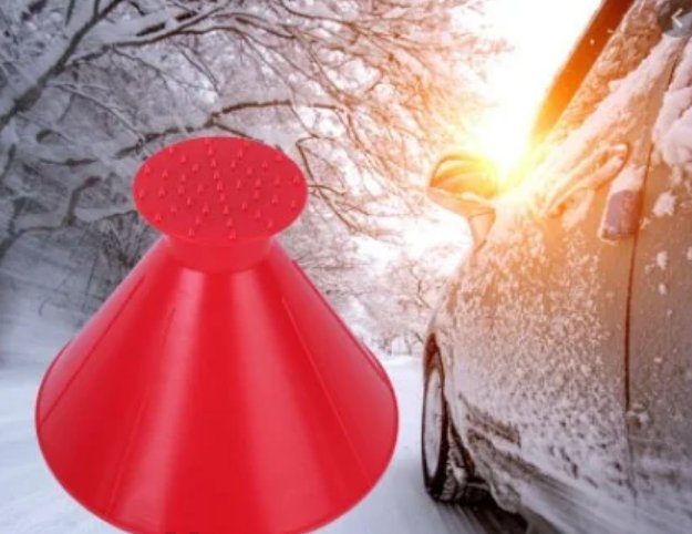 Автомобільний скребок для очищення льоду Funnel Snow Removal • Прилад для чищення автомобільного скла від льоду та снігу 4