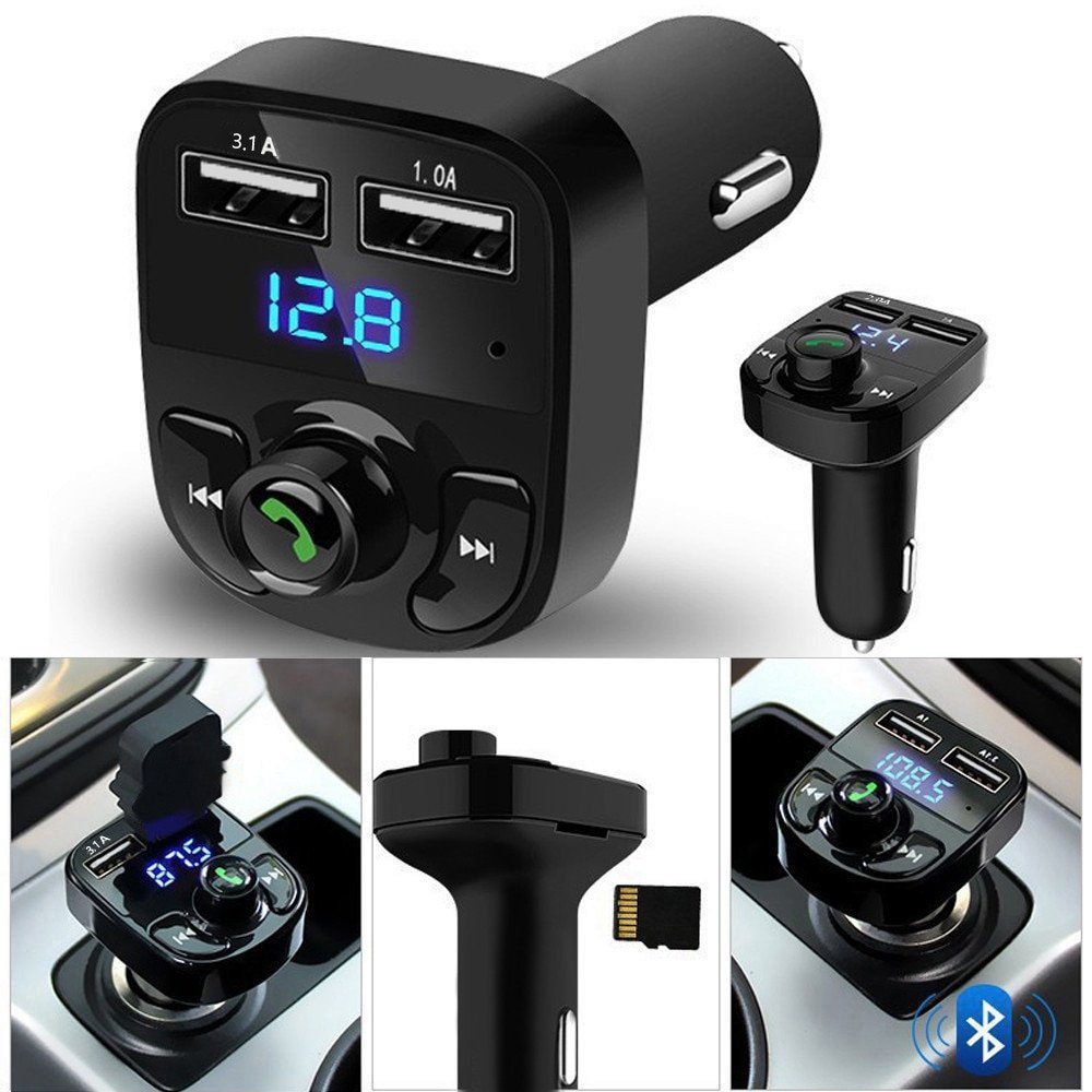 FM модулятор трансмітер в авто Car X8 MP3 ∙ 2 USB роз'єми ∙ micro SD ∙ Bluetooth 2