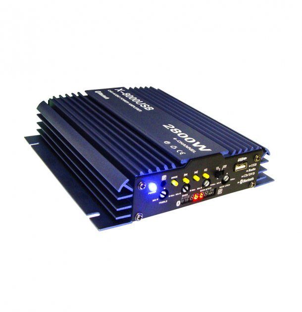 Автомобільний підсилювач X-8000 USB 4-х канальний ∙ Bluetooth ∙ USB ∙ FM ∙ MP3 ∙ 2800W 4