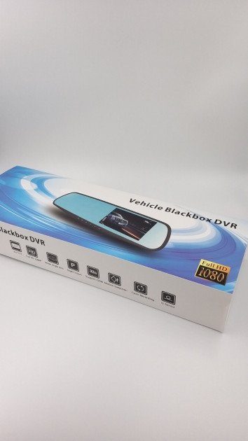 Відеореєстратор – дзеркало Blaсkbox DVR AK47 з камерою заднього виду • Автомобільний реєстратор на 2 камери Full HD 4