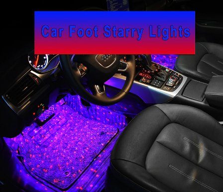 Декоративне RGB освітлення килимків салону авто Starlights Атмосферні LED лампи «Зоряне небо» з пультом 4