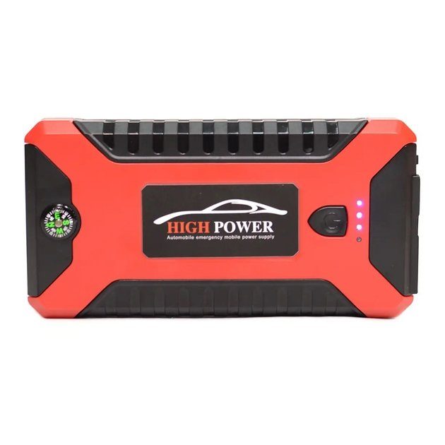 Пускозарядний пристрій червоний JUMP STARTER JX27 WITH PUMP 99800 мАг • Автомобільний стартовий блок з компресором та зарядкою 2