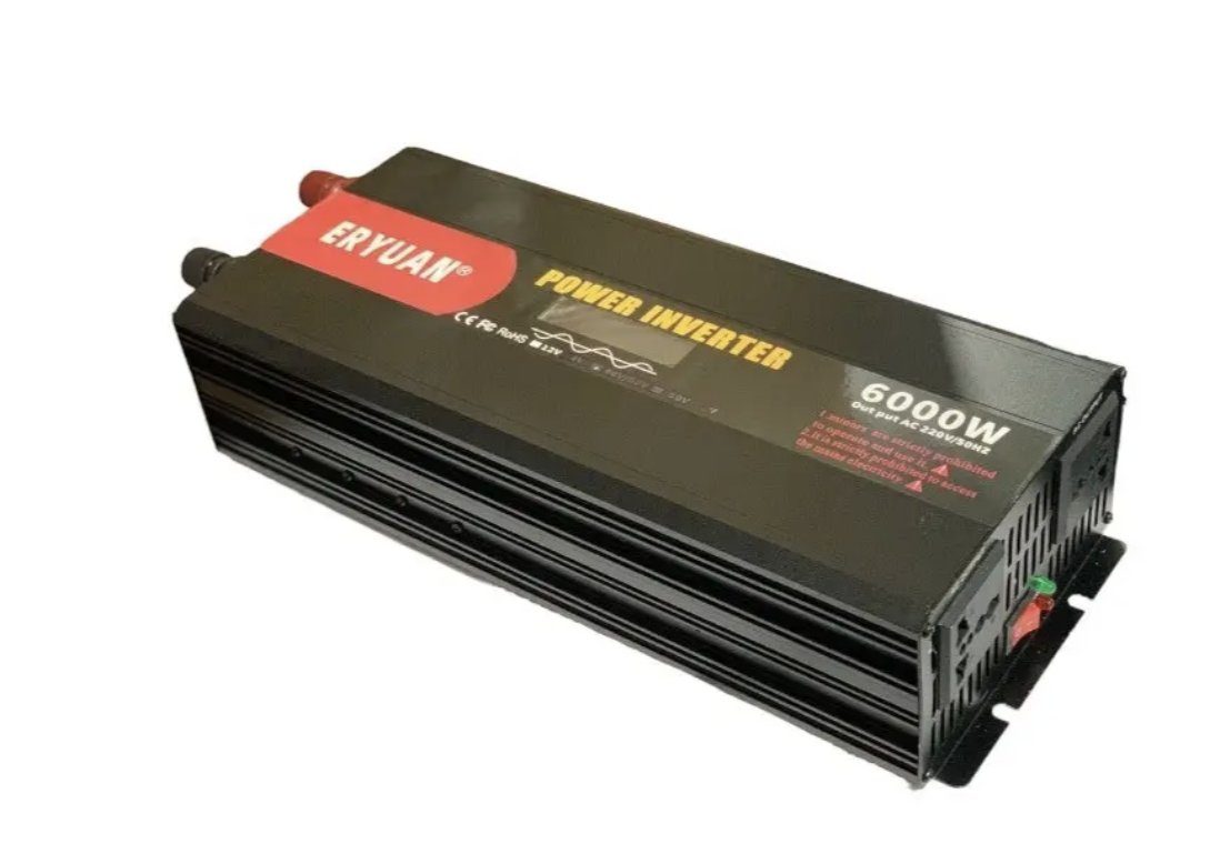 Перетворювач напруги Eryone 12V → 220V 6000W чиста синусоїда з LCD ∙ Інвертор Eryuan 6000W для дому авто та офісу 4