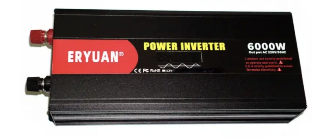 Перетворювач напруги Eryone 12V → 220V 6000W чиста синусоїда з LCD ∙ Інвертор Eryuan 6000W для дому авто та офісу 5