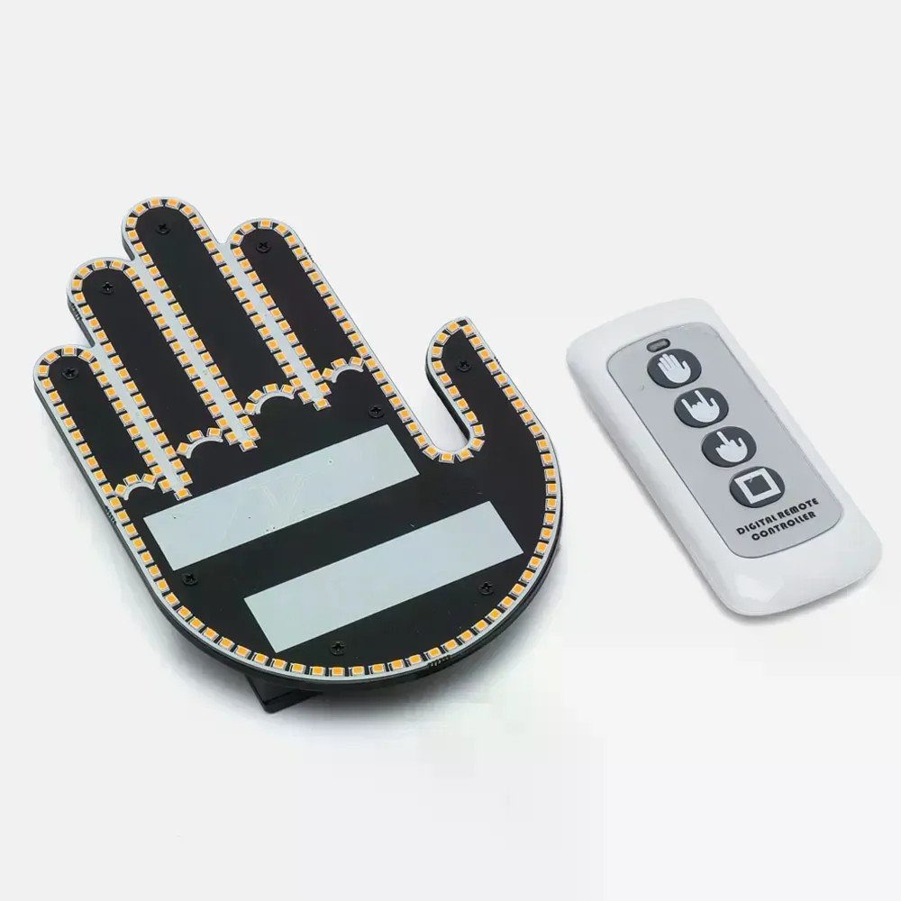 Світлодіодна LED рука з жестами для авто Hand Light з пультом керування • Автомобільна LED підсвітка на скло 2