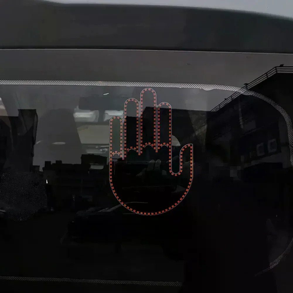 Світлодіодна LED рука з жестами для авто Hand Light з пультом керування • Автомобільна LED підсвітка на скло 3