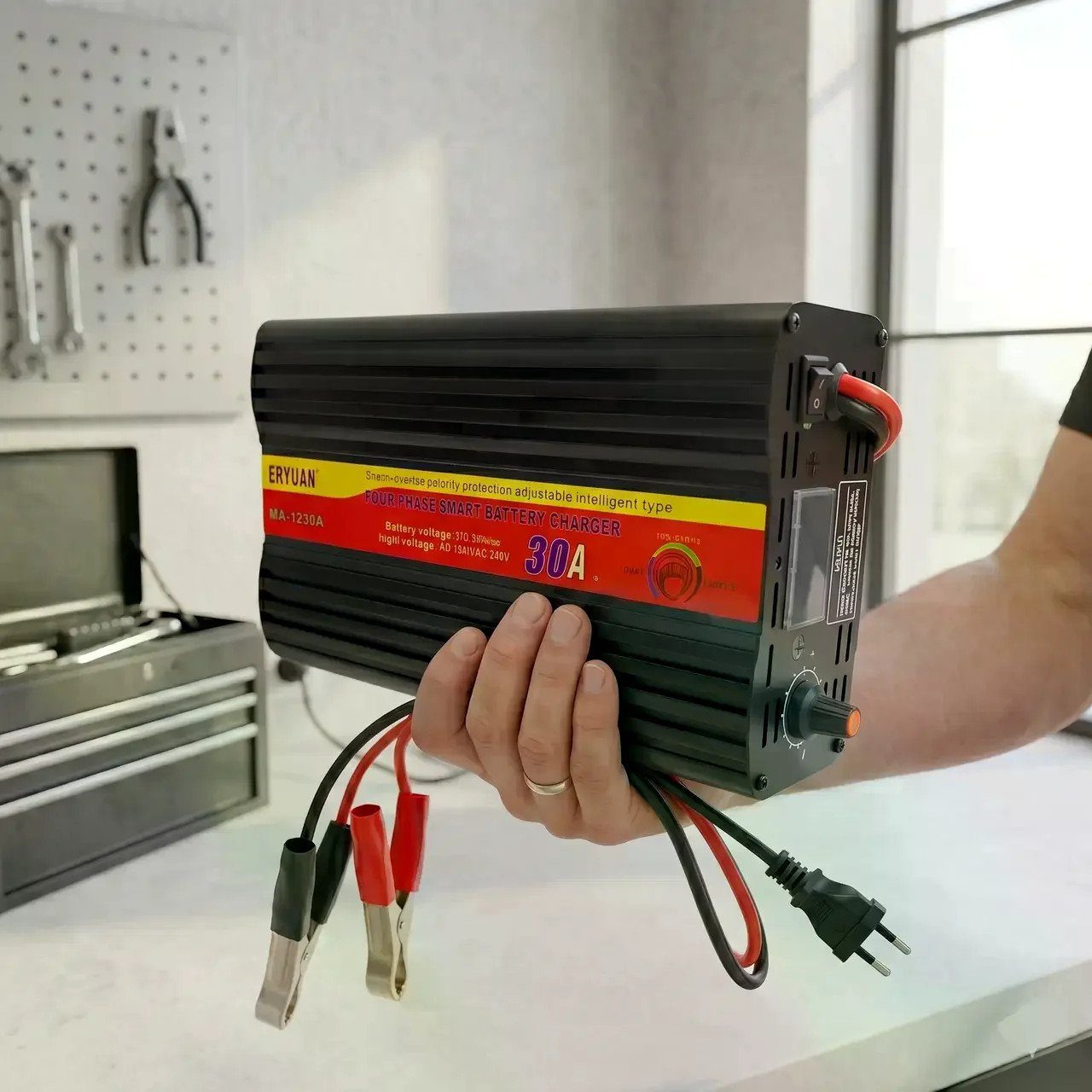 Зарядний пристрій EY-1230A 30A 12V для свинцево-кислотних акумуляторів • Автоматична зарядка АКБ для авто, мото, ДБЖ і техніки 5