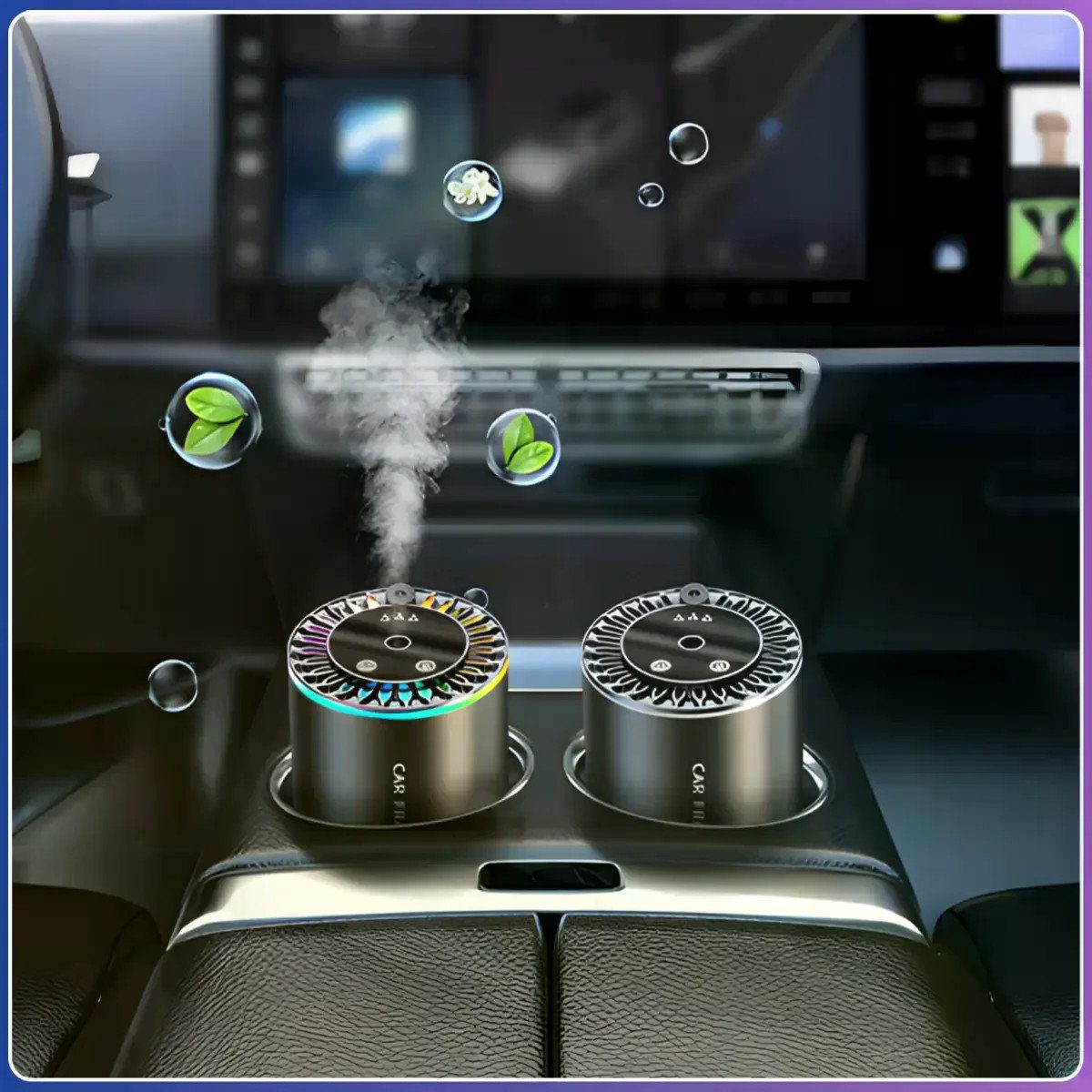 Автомобільний ароматизатор XT015 чорний з RGB-підсвіткою • Аромадифузор «зоряне небо» для авто, дому, офісу та салону машини 5