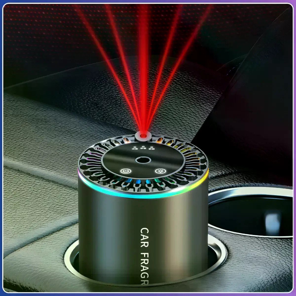 Автомобільний ароматизатор XT015 чорний з RGB-підсвіткою • Аромадифузор «зоряне небо» для авто, дому, офісу та салону машини 2