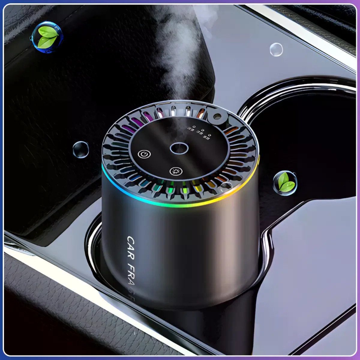 Автомобільний ароматизатор XT015 чорний з RGB-підсвіткою • Аромадифузор «зоряне небо» для авто, дому, офісу та салону машини 3