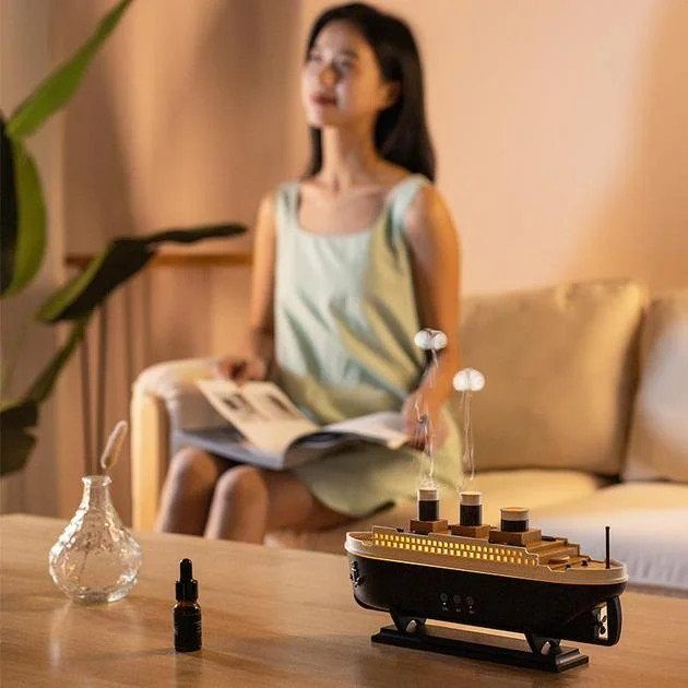 Зволожувач повітря Титанік AND-20-21PCS у вигляді моделі корабля • USB-дифузор ефірної олії humidifier для дому, офісу та декору 2