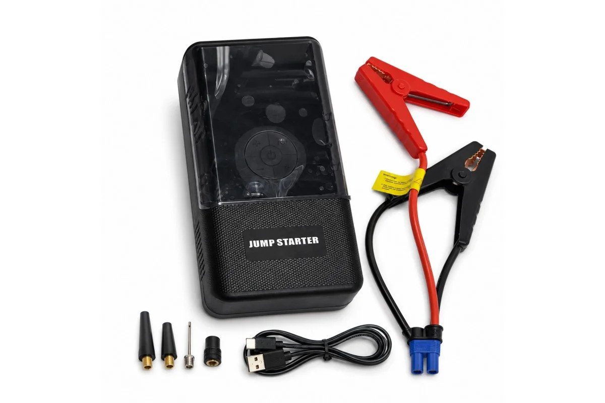 Пусковий пристрій 965A з компресором • Автомобільний Jump Starter 12V 4в1 з насосом 150 PSI, Power Bank і LED-ліхтарем 3