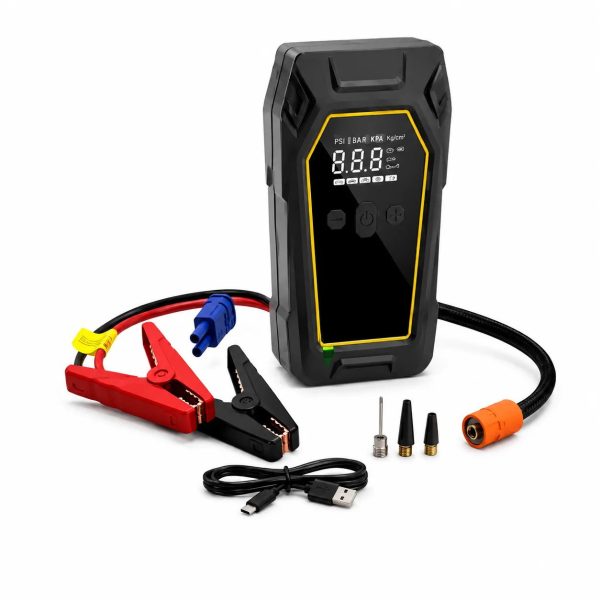 Пускозарядний пристрій K5 4000A • Автомобільний Jump Starter 12V з компресором 150 PSI, Power Bank 16000 мА·рік і LED-ліхтарем