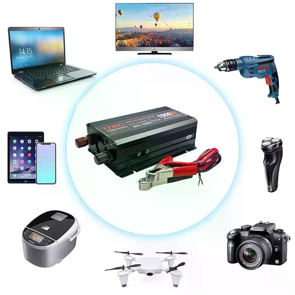 Інвертор 5 CORE 1000W 12V-220V • Перетворювач напруги 5 CORE 1000W DC/AC 12V з USB та модифікованою синусоїдою 5