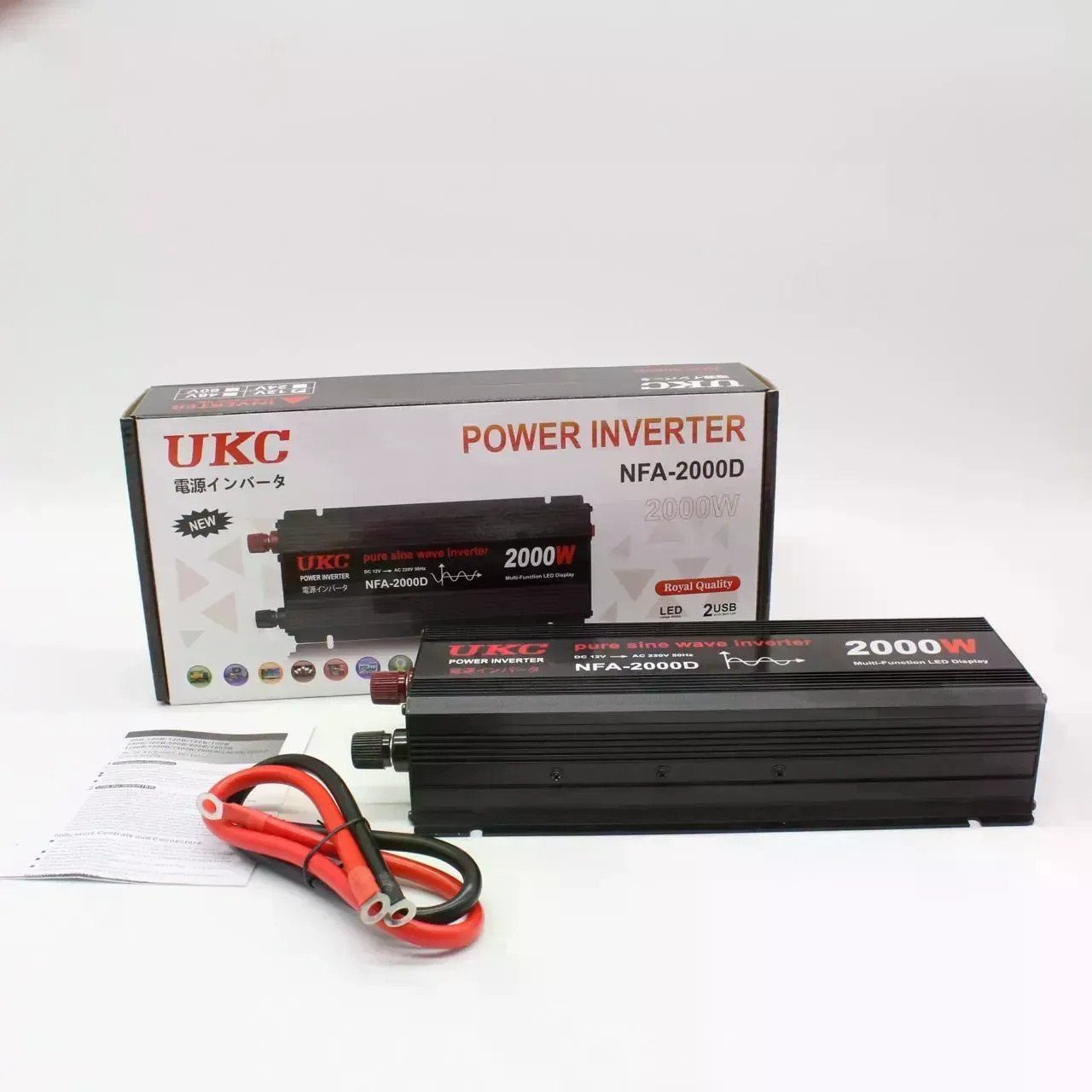 Інвертор 5 CORE 2000W 12V з чистою синусоїдою • Перетворювач 5 CORE 2000W 12V-220V AC/DC Pure Sine Wave для резервного живлення 5
