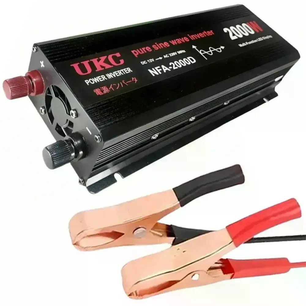 Інвертор 5 CORE 2000W 12V з чистою синусоїдою • Перетворювач 5 CORE 2000W 12V-220V AC/DC Pure Sine Wave для резервного живлення 4