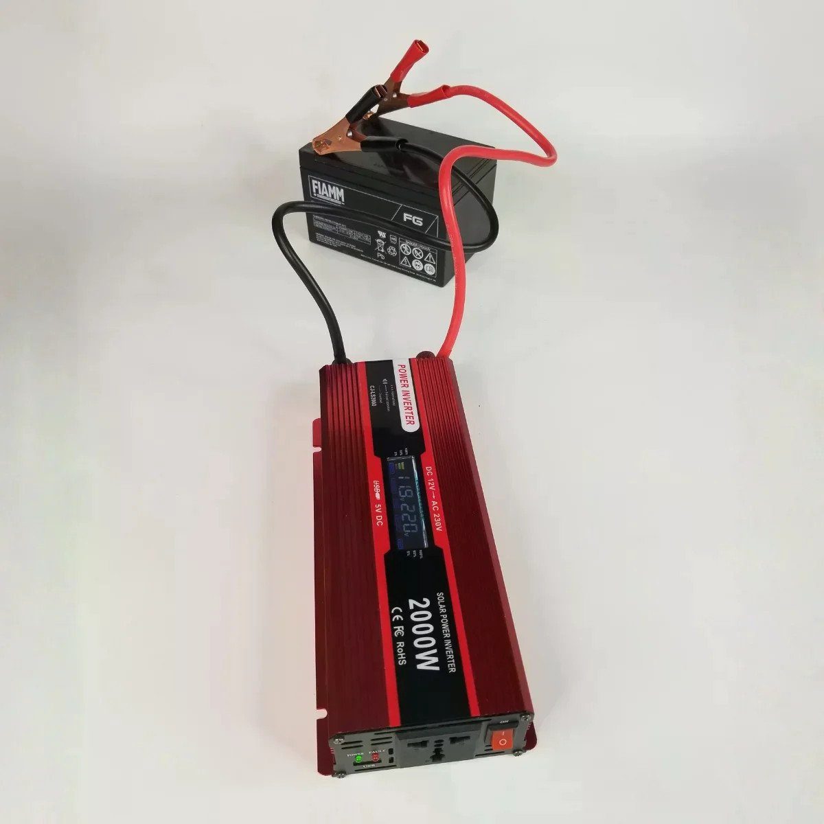Інвертор 5 CORE 2000W 12V LCD • Перетворювач напруги 5 CORE 2000W 12V-220V Digital з робочою потужністю 1000 Вт і дисплеєм 4