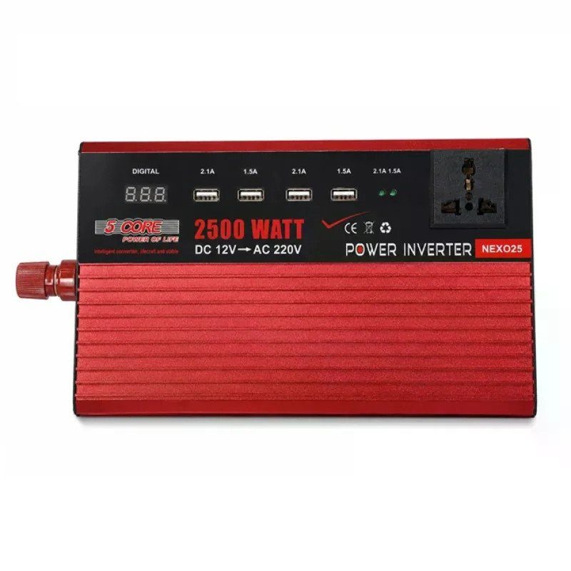 Інвертор 5 CORE UN-3058 2500W 12V • Перетворювач напруги 5 CORE UN-3058 12V-220V 1100 Вт з USB та модифікованою синусоїдою 4