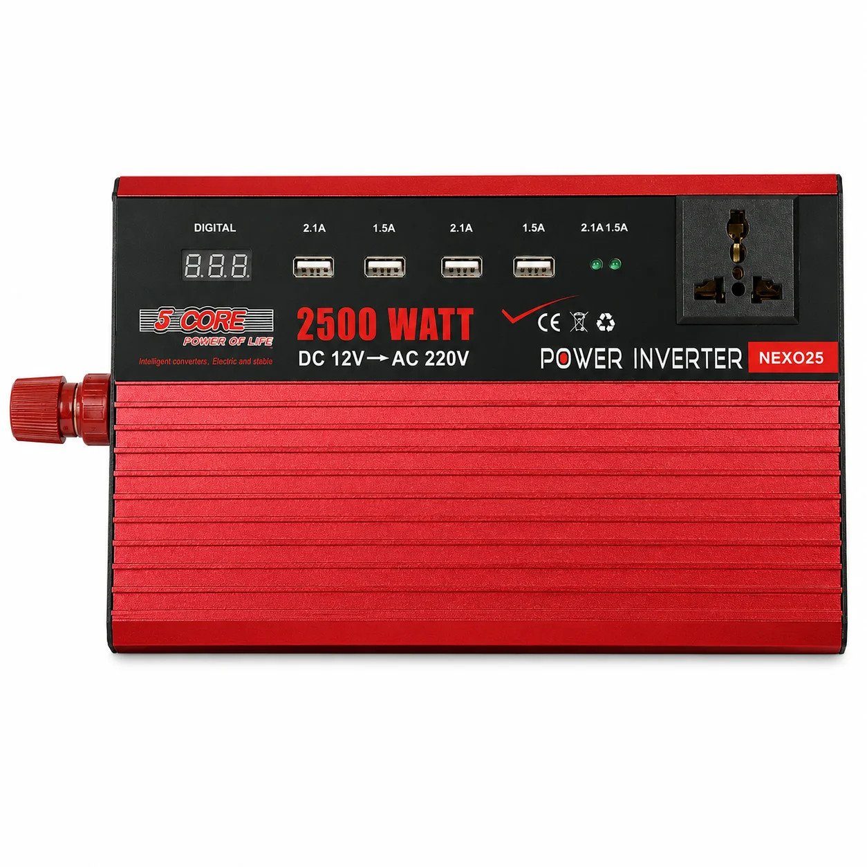 Інвертор 5 CORE UN-3058 2500W 12V • Перетворювач напруги 5 CORE UN-3058 12V-220V 1100 Вт з USB та модифікованою синусоїдою 2