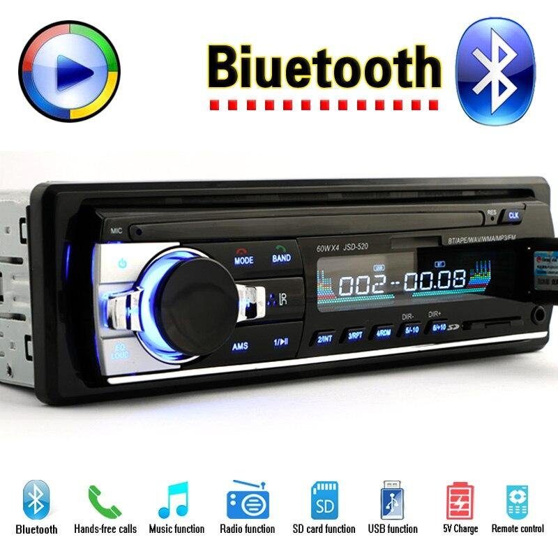 Автомагнітола JSD 520 1DIN Універсальна магнітола в авто з USB, Bluetooth, MP3 2