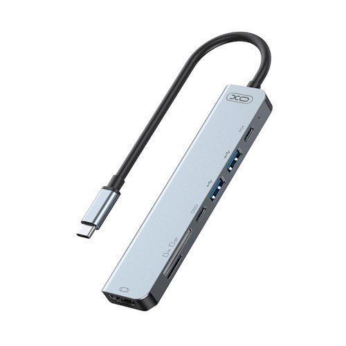 Концентратор XO HUB008 7 in 1 Black
