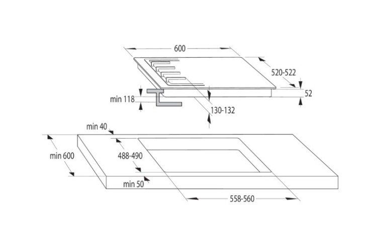 Варильна поверхня Gorenje GCE691BSC (2+2) 6