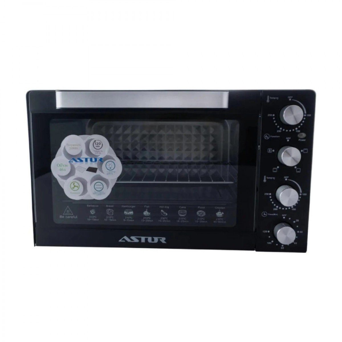 Духовка Astor CZ-2146 46л конвекція (чорна) 2