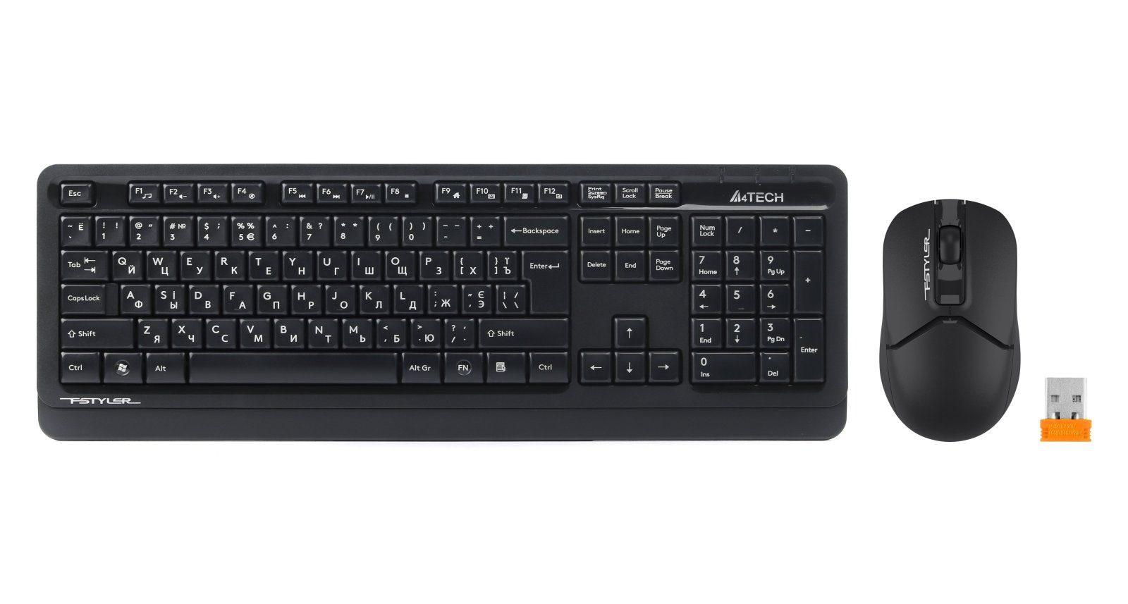 Комплект бездротовий A4-Tech Fstyler FG1012 Black