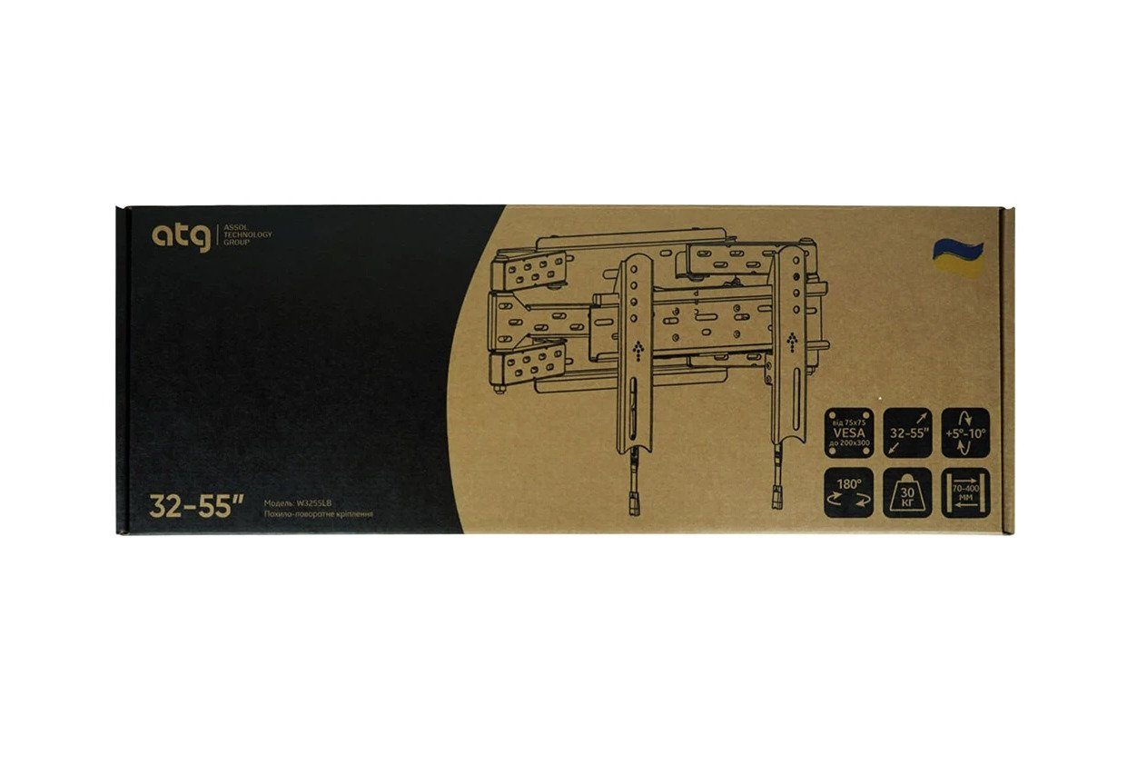 Кронштейн ATG W3255LB (32"-55" Похило-Поворотний-Дворичажний) 8