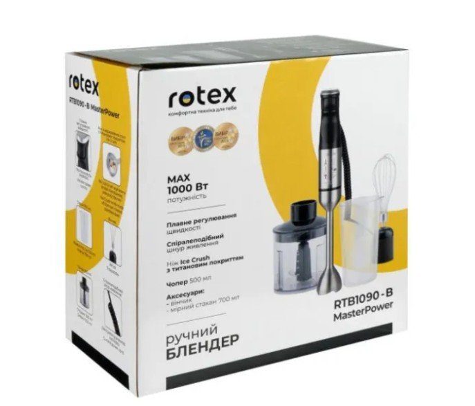 Блендер Rotex RTB1090-B MasterPower (подрібнювач, міксер) 9