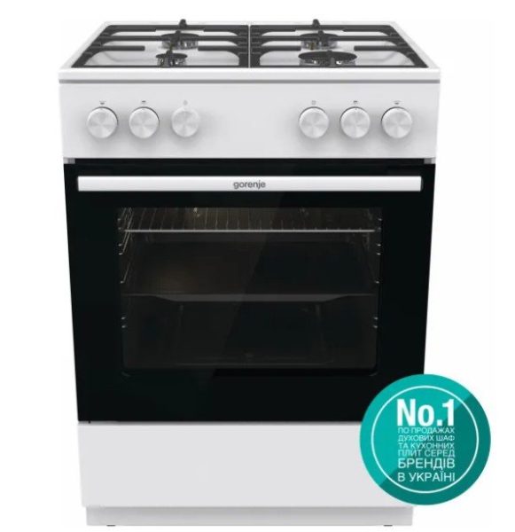 Плита газова Gorenje GG 6A10 WFFM (чавунні решітки)