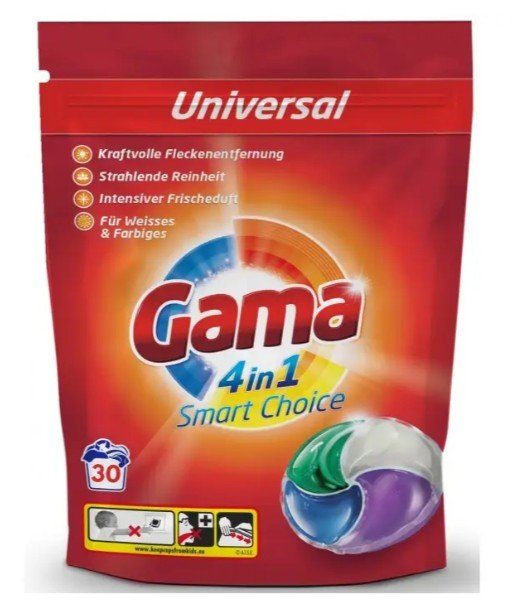Прал.капсули Gama Cleaning Power універсал (30 шт) Іспанія