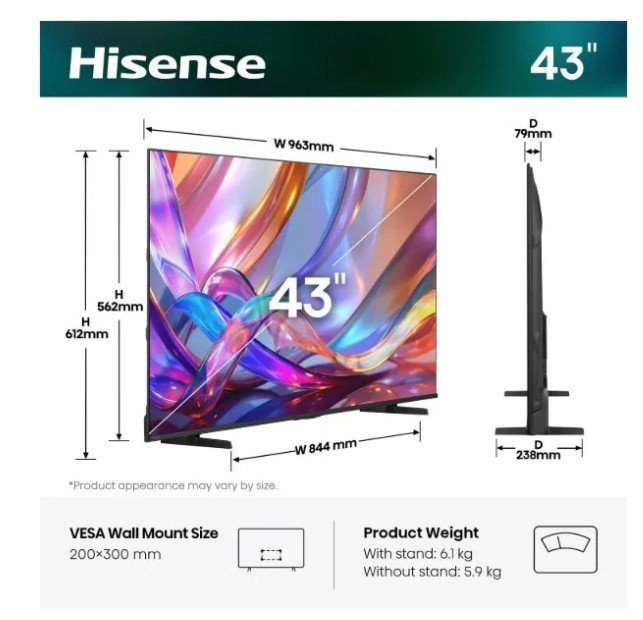 Телевізор HISENSE 43E7S Smart TV 7