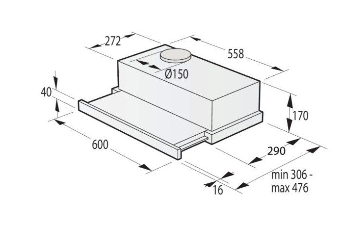 Витяжка Gorenje TH64E3BG (телескопічна) 6