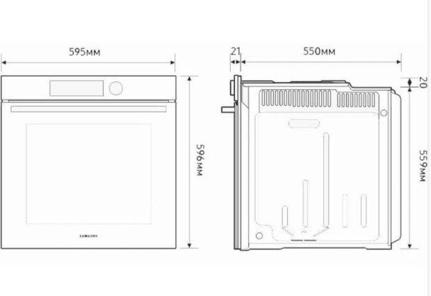 Духова шафа Samsung NV7B4125ZAK/WT 6