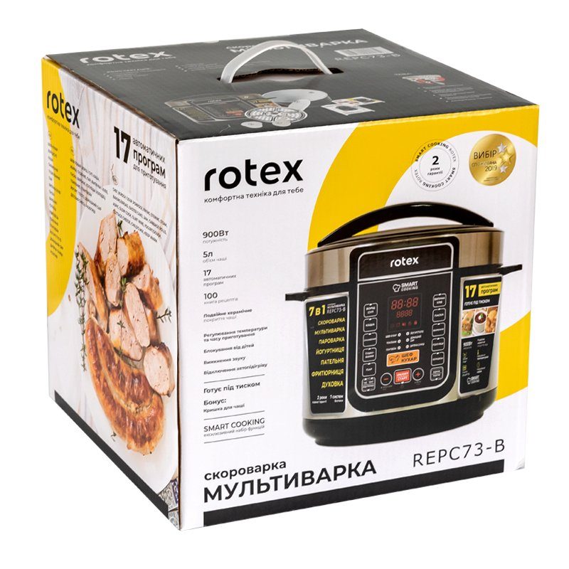 Мультиварка-скороварка Rotex REPC73-B 7