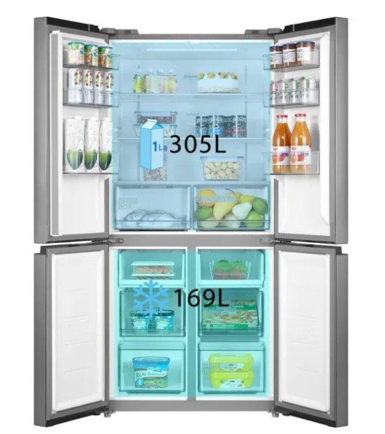Холодильник MIDEA MDRF632FIE46 сталевий 4