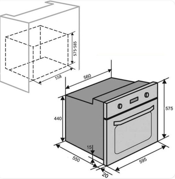 Духова шафа KUMTEL EKO B66-SF2 (DDT) WHITE 3