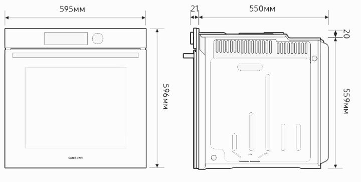 Духова шафа Samsung NV7B4245VAK/WT 9