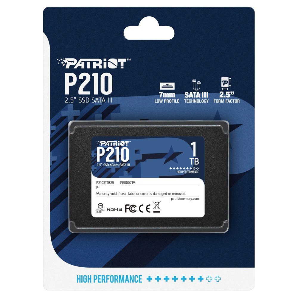 Накопичувач SSD Patriot P210 1TB 2.5" 7mm SATAIII 3D QLC (P210S1TB25) 2